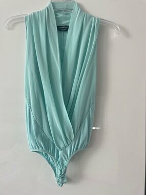 bebe Mint Wrap-Style Bodysuit